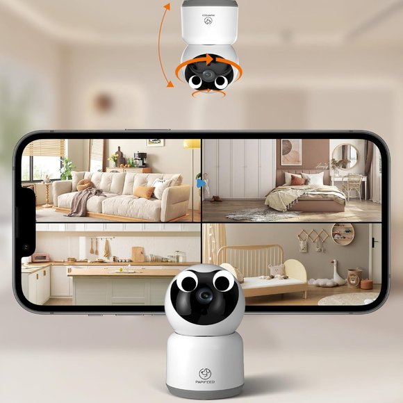 (Set of 3) Indoor Security Cam Pet Camera:1080P HD 5/2.4GHz WiFi Home Camera - Picture 4 of 8